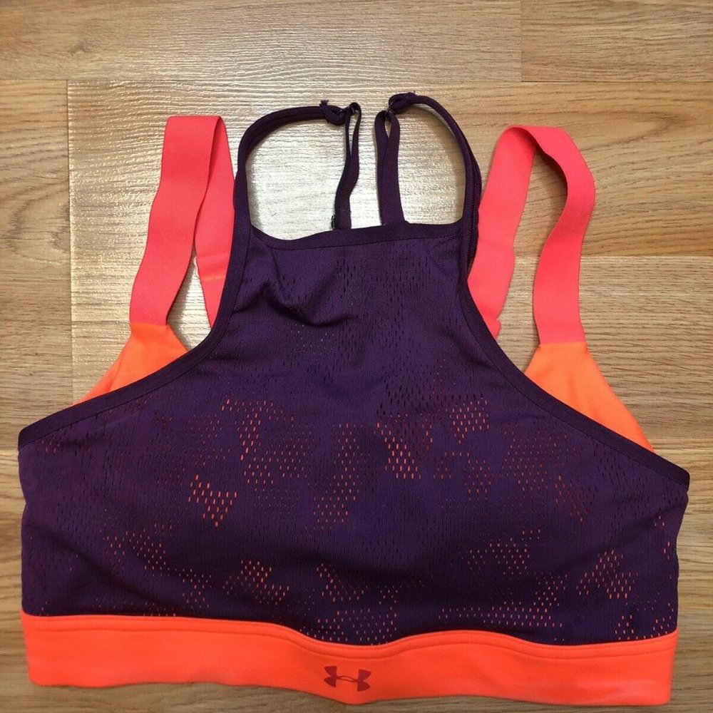 Under Armour Sports Bra Top Layered Purple Orange